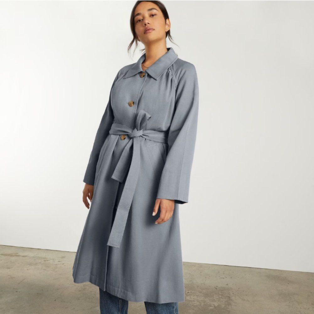 Gathered Drape Trench Coat- EVERLANE